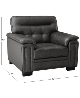 Harrison 43" Leather Traditional Chair