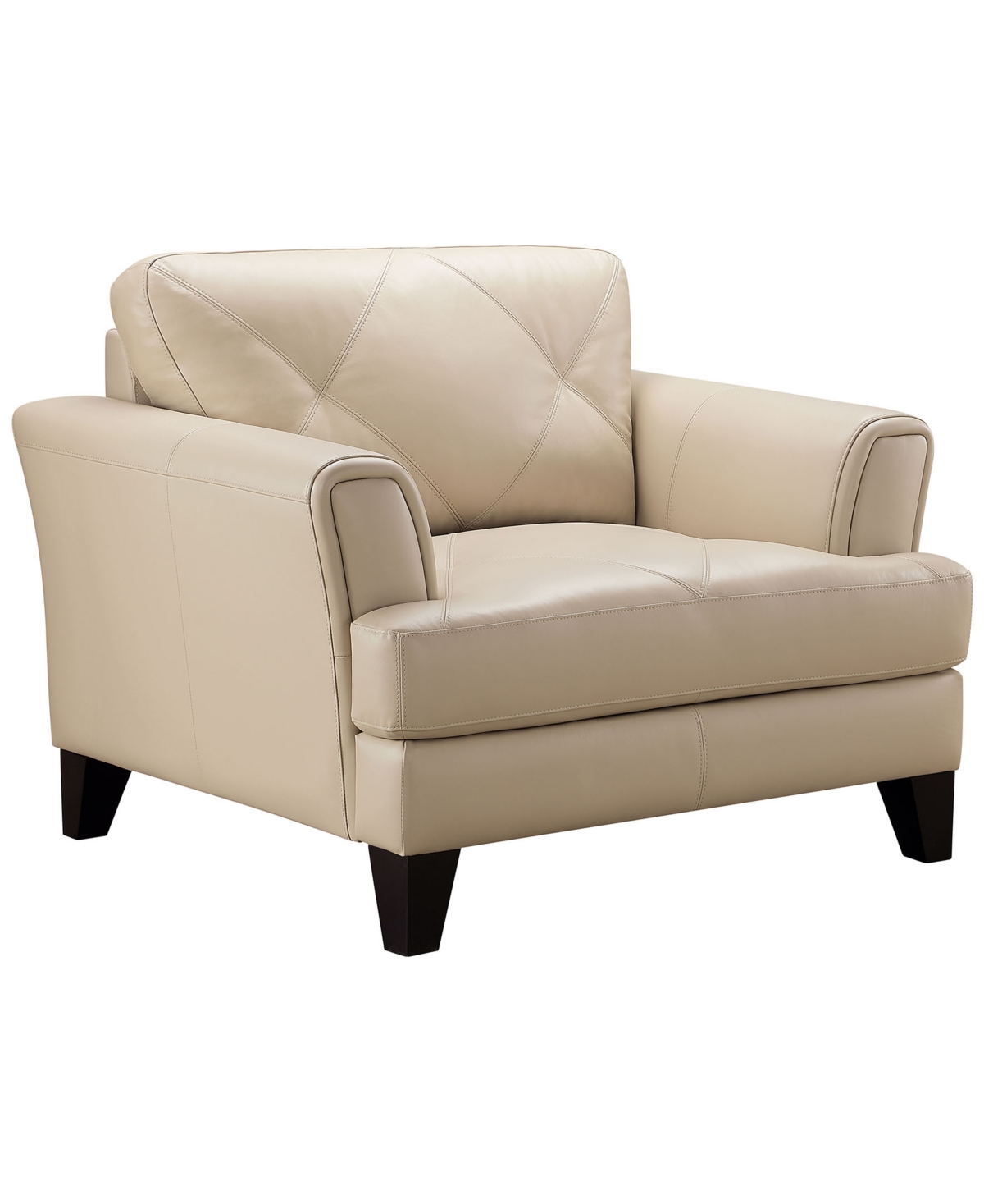 Abbyson Living Swinton 44" Leather Chair In Cream