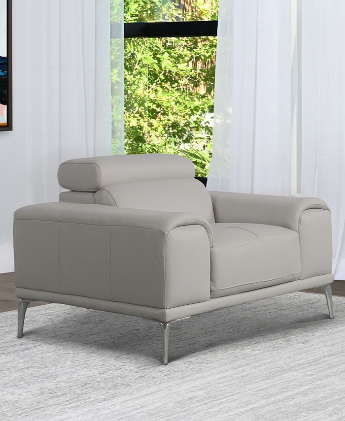 Abbyson Living Quinton 45" Leather Chair Macy's