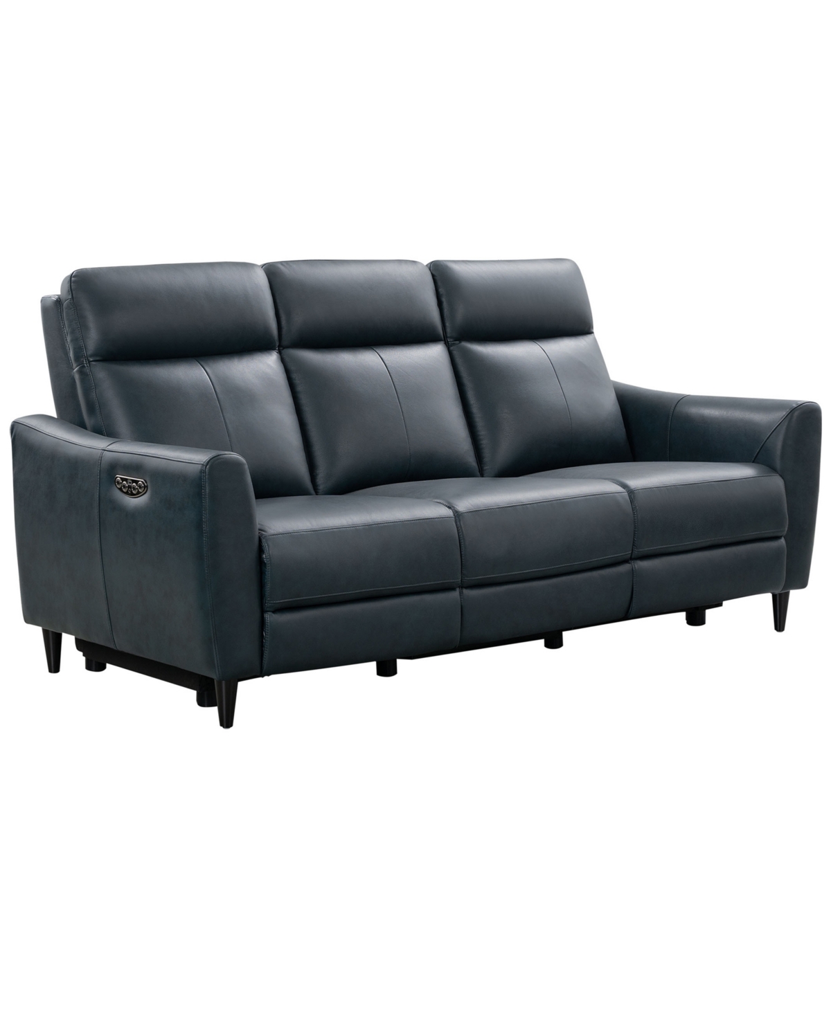 Abbyson Living Tanya 86" Leather Power Reclining Sofa With Power Headrest In Dark Gray
