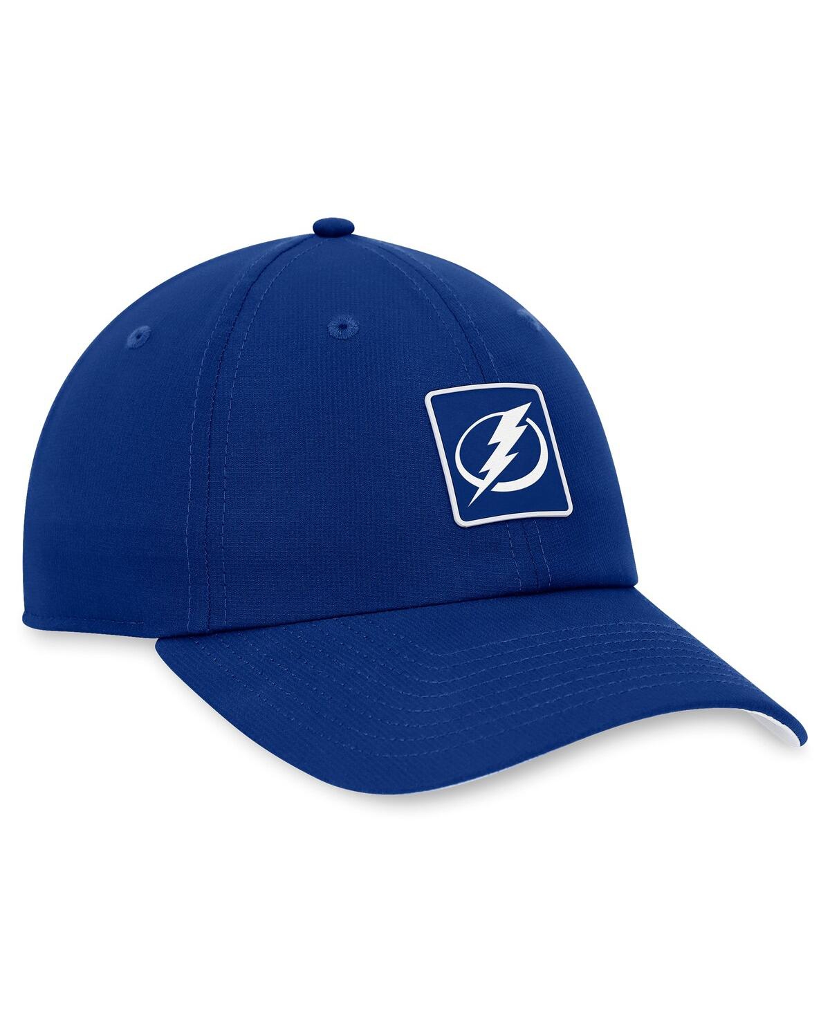 Shop Fanatics Men's  Blue Tampa Bay Lightning Authentic Pro Rink Adjustable Hat