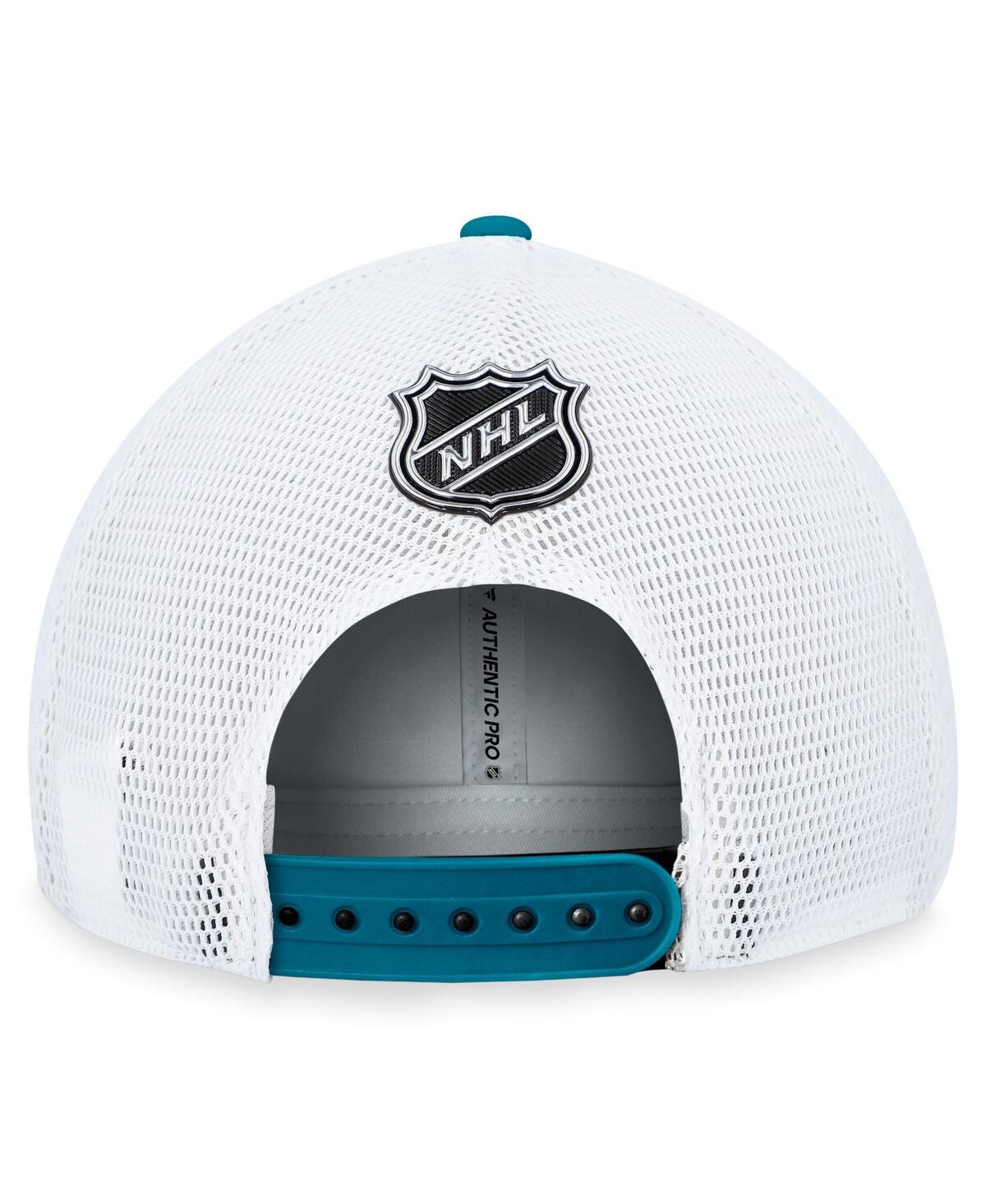 Men's FanaticsSan Jose Sharks Authentic Pro Rink Trucker Adjustable Hat - Black