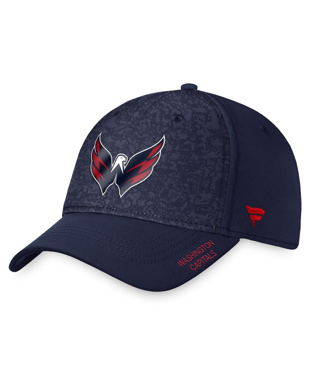 Shop Fanatics Men's  Navy Washington Capitals Authentic Pro Rink Flex Hat