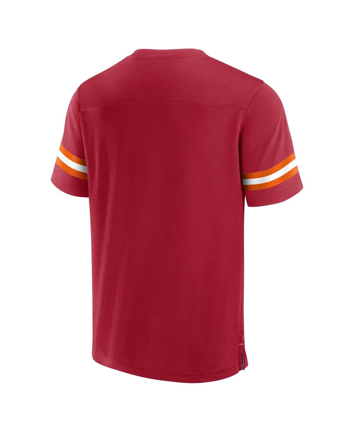 Men's FanaticsTampa Bay Buccaneers Jersey Tackle V-Neck T-shirt - Red
