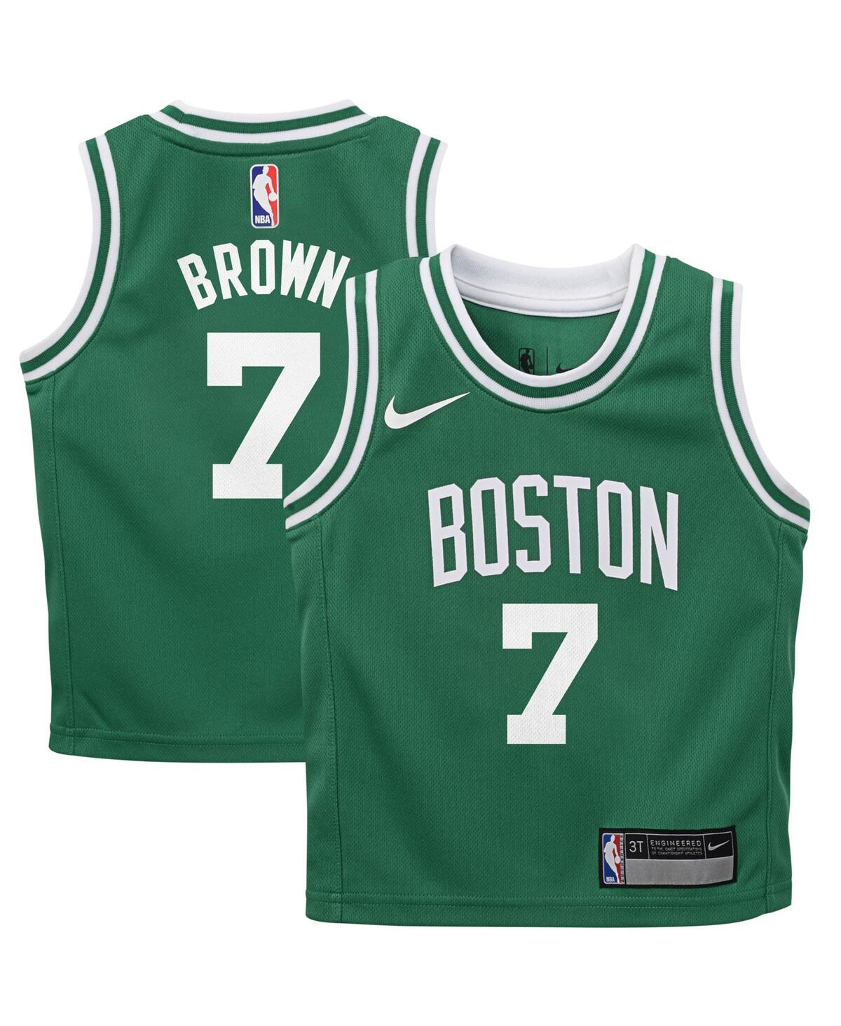 Preschool Boys and Girls Nike Jaylen Brown Green Boston Celtics Swingman Player Jersey - Icon Edition