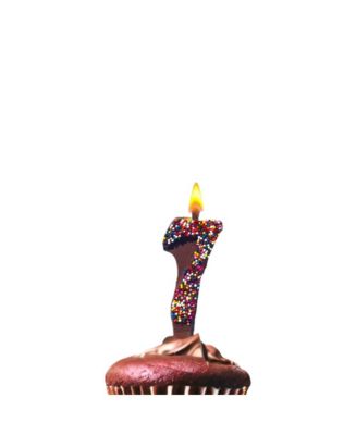 YUM-WICK Chocolate Non-Pareils-Large- Number 7 Birthday Candle - Macy's