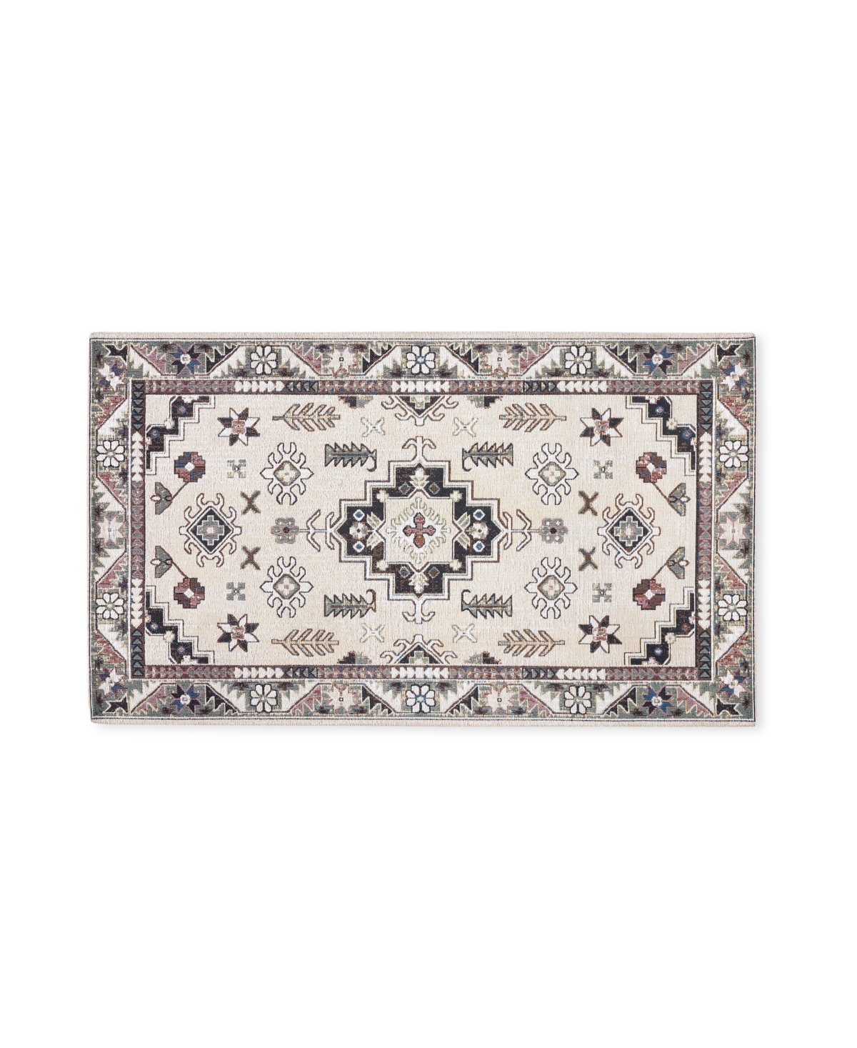 Town & Country Living Luxe Livie Everwash Kitchen Mat 27592 2' X 3'4" Area Rug In Ivory