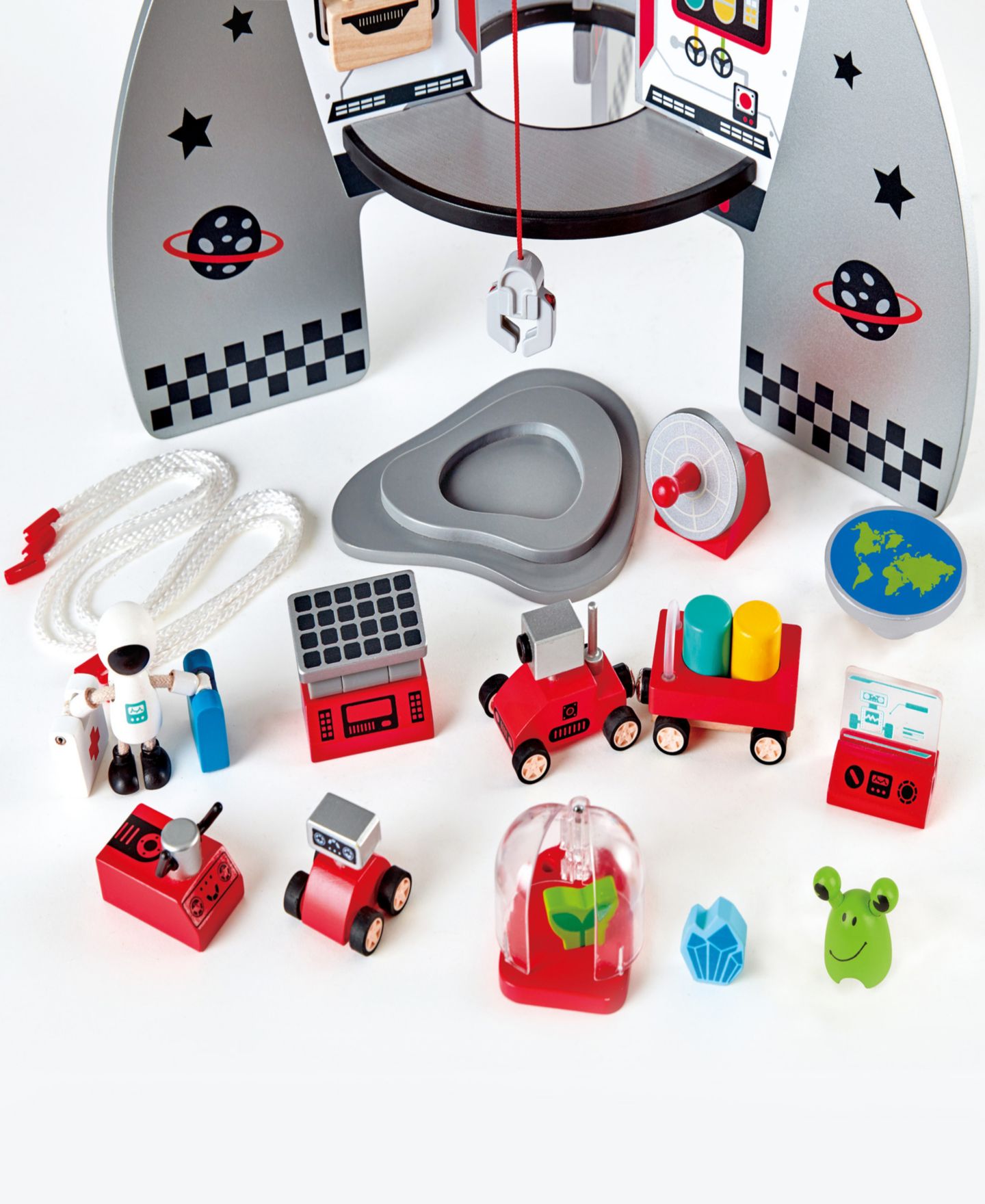 Детские конструкторы Hape Four-Stage Rocket Ship Playset — фото 3