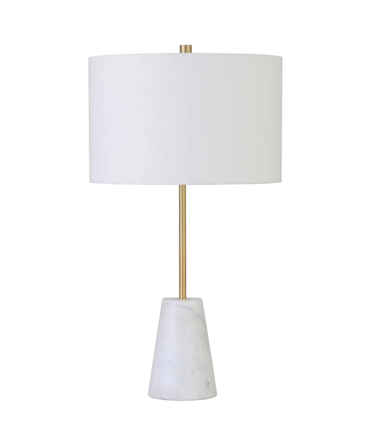 Hudson & Canal Killian 25.5" Marble Table Lamp With Linen Shade In Brushed Brass,marble