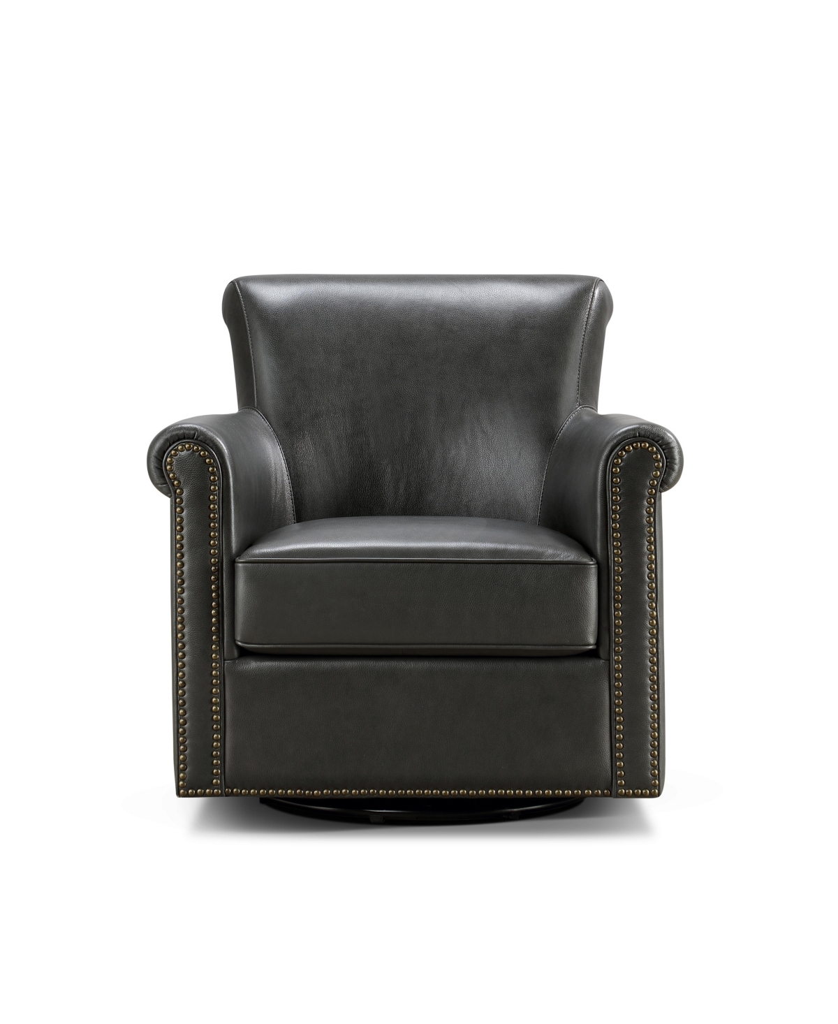 Shop Abbyson Living Berowne 33" Swivel Chair In Gray