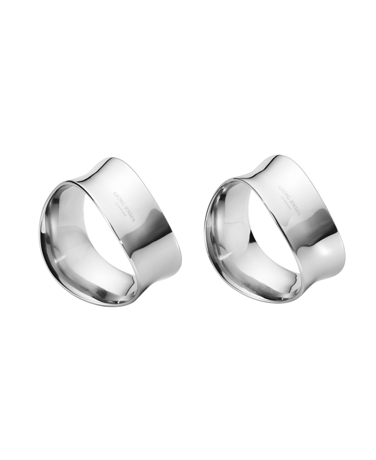 Cobra 2 Piece Napkin Rings - Silver