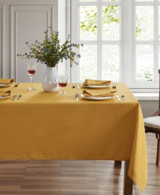 Alison Eyelet Punched Border Fabric Tablecloth, 60" x 84"