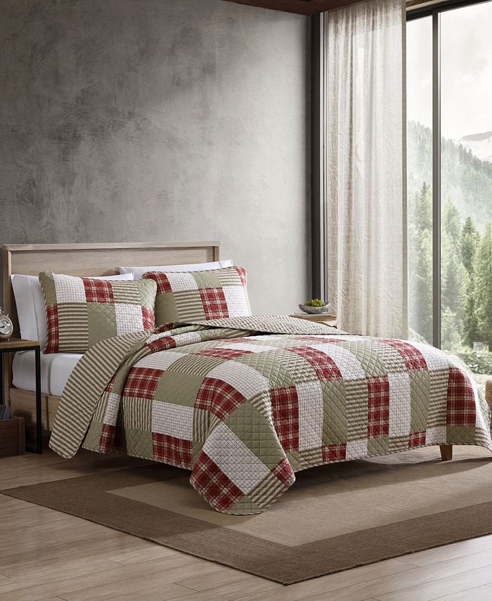 Eddie Bauer Camano Island Plaid Quilt Set, King, 3 Piece Macy's