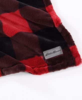 CLOSEOUT! Plaid Faux Fur Throw, 50" x 60"