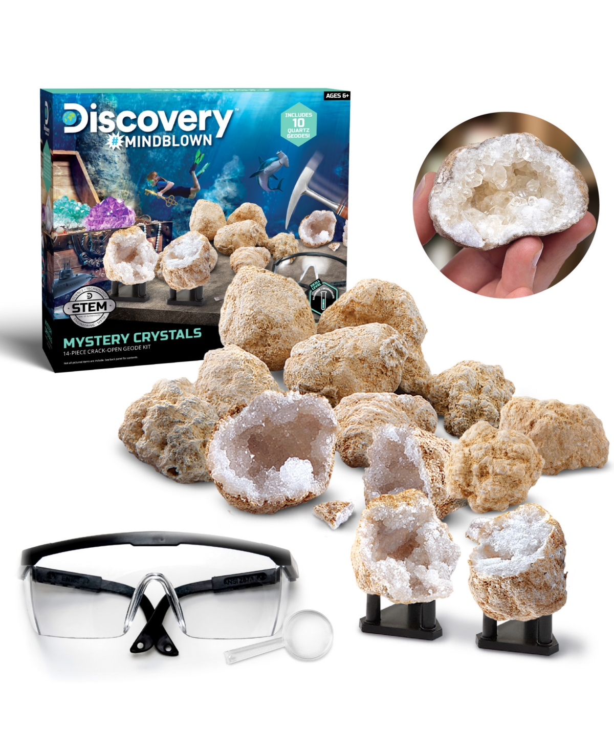 Discovery Mindblown Kids' Geode Crystal Excavation Kit In Open Miscellaneous