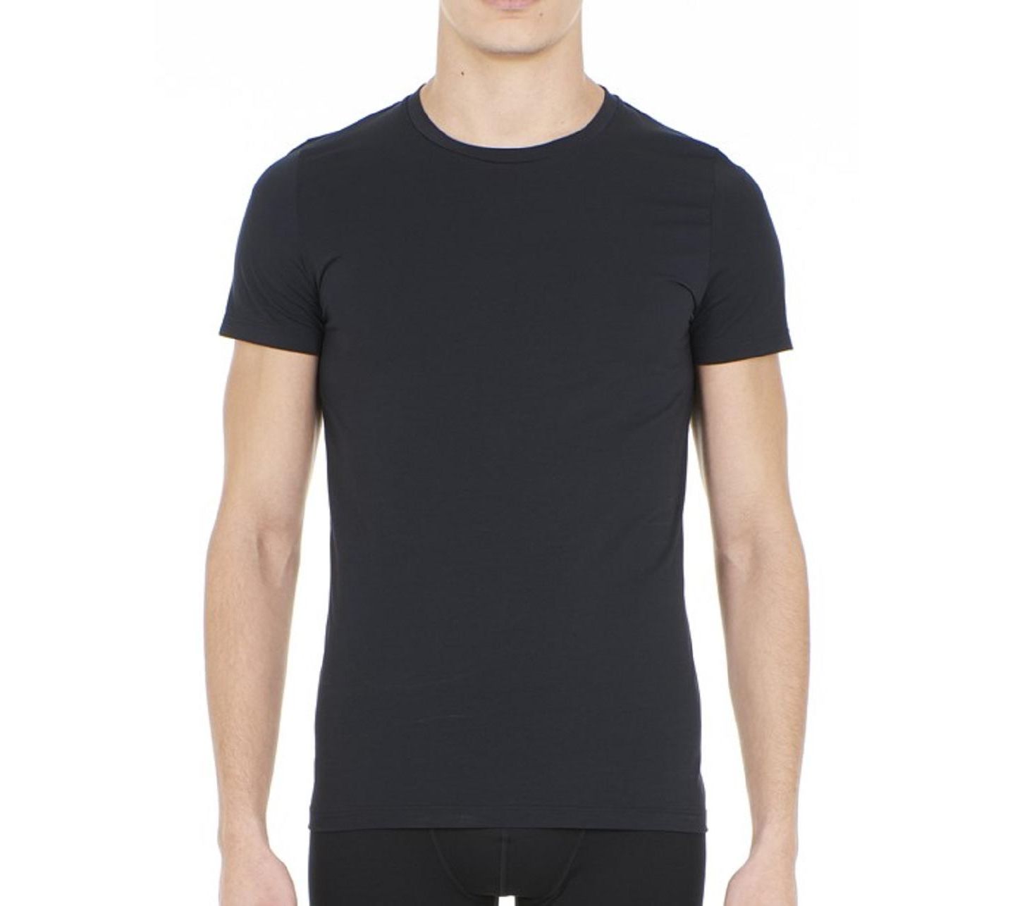 Мужская футболка HOM Tee-Shirt Crew Neck, цвет: Чёрный — фото 1