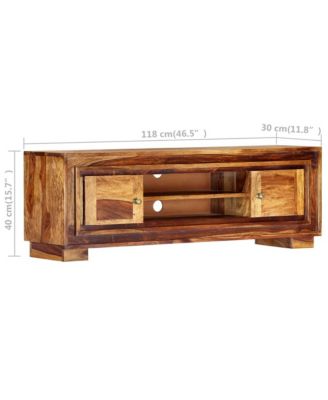 TV Stand 46.5"x11.8"x15.7" Solid Wood Acacia