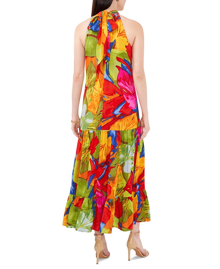 MSK Women's Printed Halter Maxi Dress - Macy's