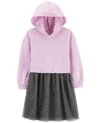 Carter's - Big Girls Hooded Fleece Tutu Dress