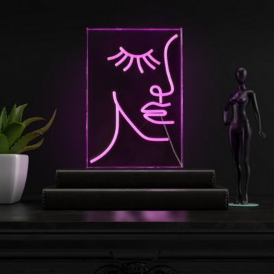 Half Face USB LED Neon Light in Glam Acrylic Box