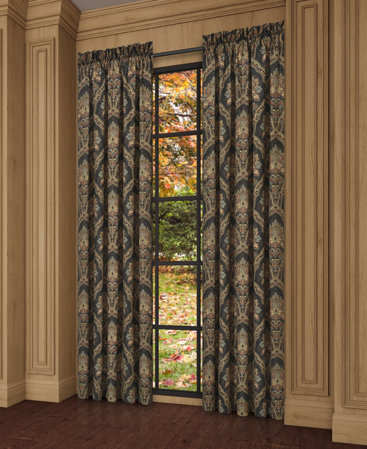 Michalina 95" Window Panel Pair - Black