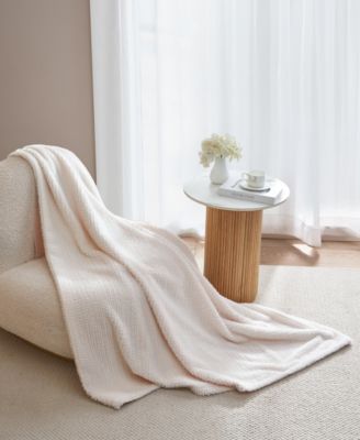 Cozy Faux Fur to Faux Mink Throw, 50" x 60'' (A $55.00 Value)