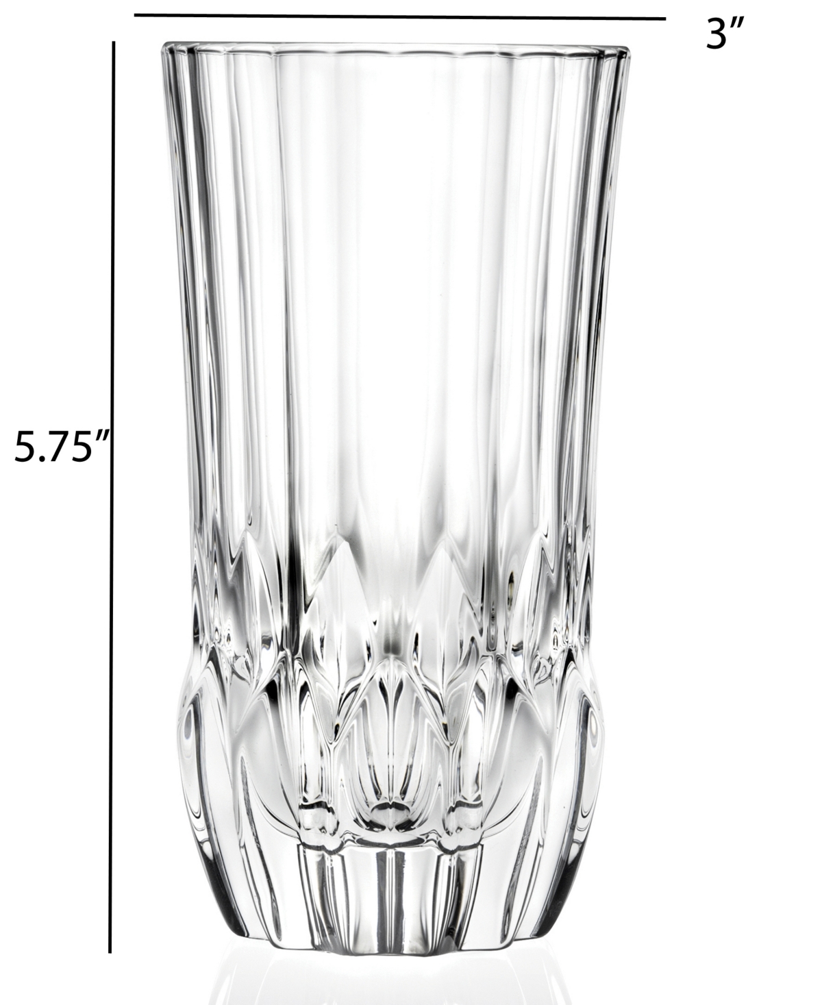 Lorren Home Trends Rcr Adagio Crystal High Ball Glass Set of 6