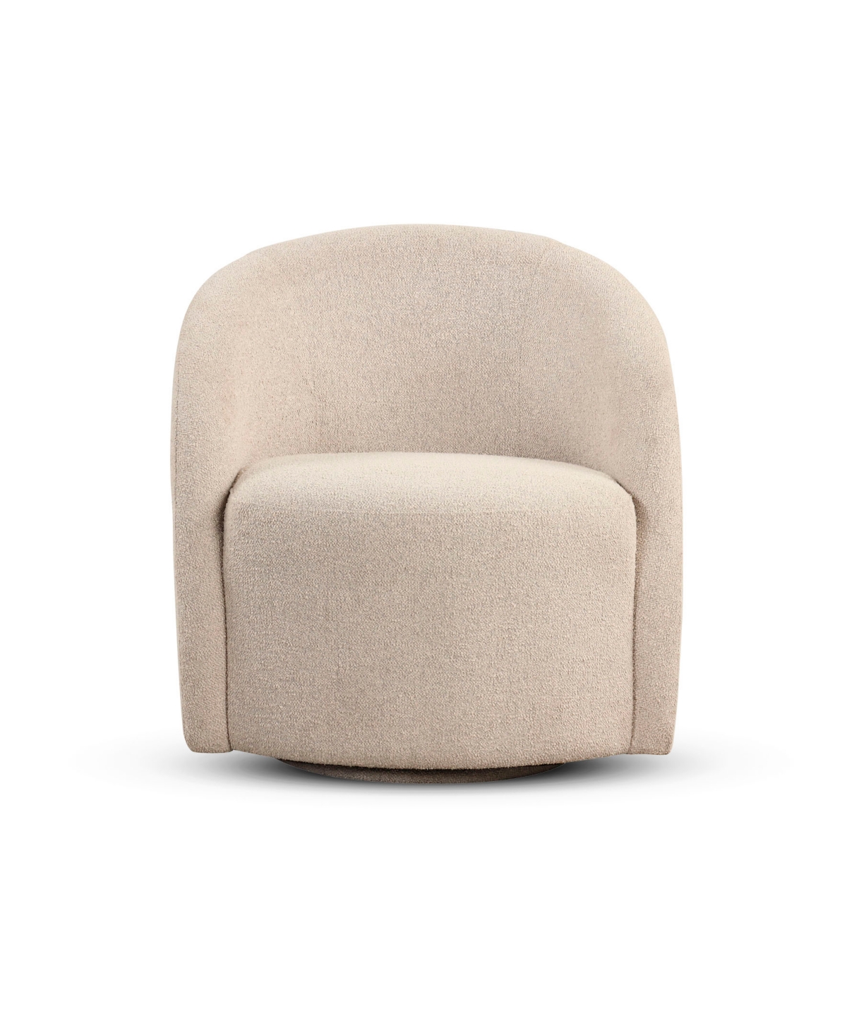 Lifestyle Solutions 28.5" Boucle Erik Swivel Chair In Khaki