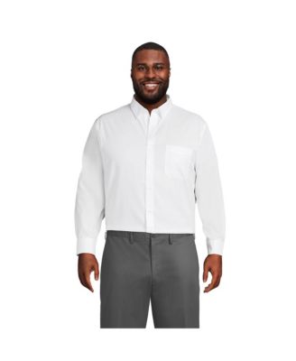 Men's Traditional Fit Solid No Iron Supima Pinpoint Button-down Collar Dress Shirt