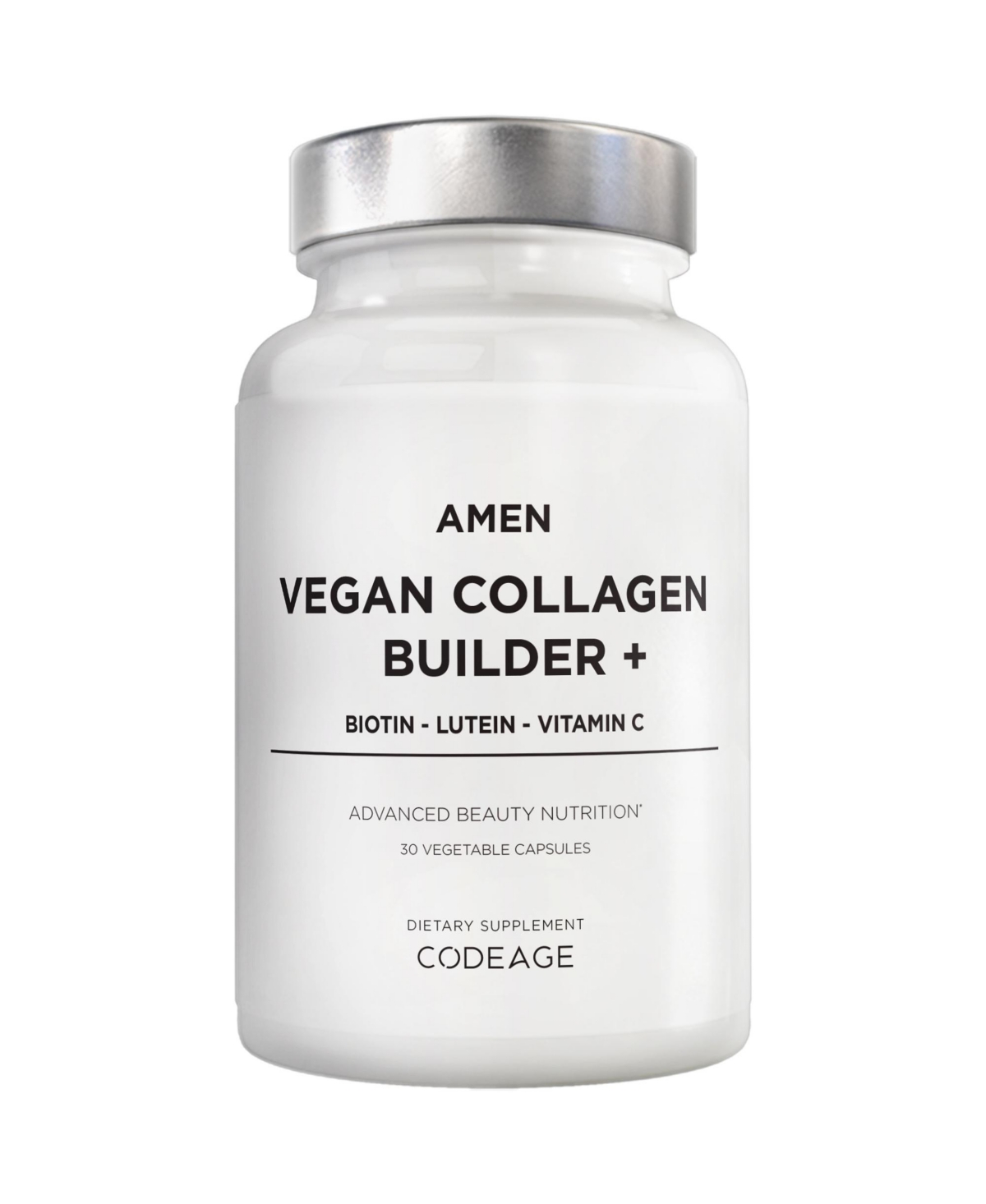 Collagen Builder +, Organic Whole Foods, Vitamin C, Biotin, L-Lysine, L-Proline, 30 ct - White