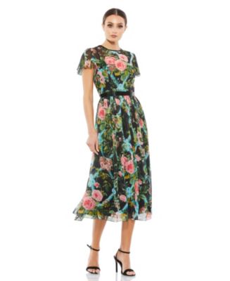 illusion floral ruched midi dress Illusion Floral Ruched Midi dress M (8-10)