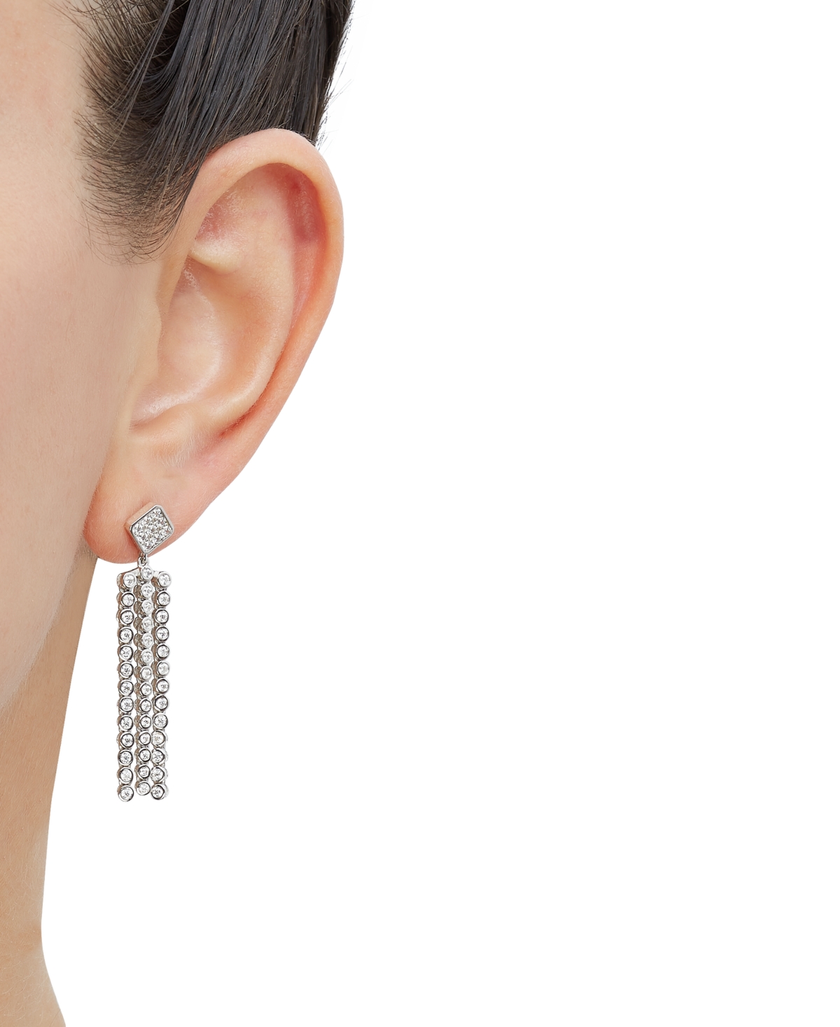 Shop Grown With Love Lab Grown Diamond Multi Dangle Drop Earrings (1-1/2 Ct. T.w.) In 14k White Gold