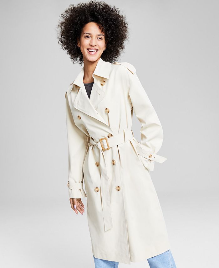 And Now This Women's Long-Sleeve Trench Coat, Created for Macy's - Macy's