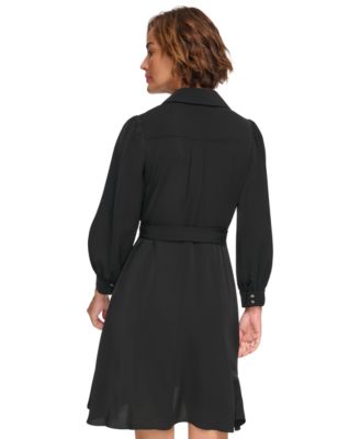 Womens Formal Dresses Near Me DKNY Floral-Print Balloon-Sleeve