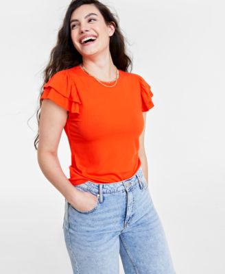 Flutter Sleeve Top Created For Macys Xxs 4x