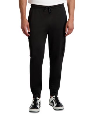 KARL LAGERFELD PARIS - Men's Scuba Slim Fit Drawstring Cargo Pants