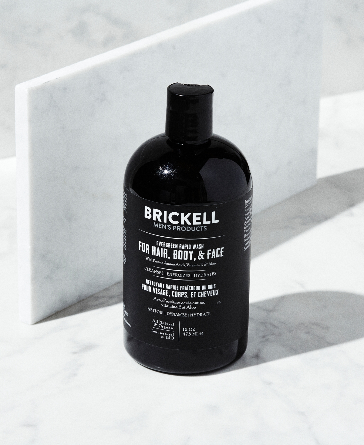 Shop Brickell Mens Products Brickell Men's Products Evergreen Rapid Wash For Hair, Body & Face, 16 oz In No Color