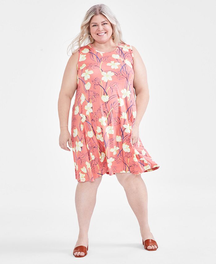 Style & Co Plus Size Printed Flip Flop Dress main image 0