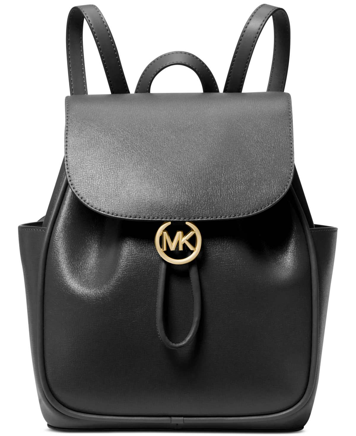 Michael Kors Michael  Cheryl Medium Leather Backpack In Black