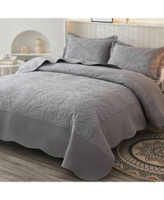 100% Cotton Oversized Bedspread Quilt Set - King