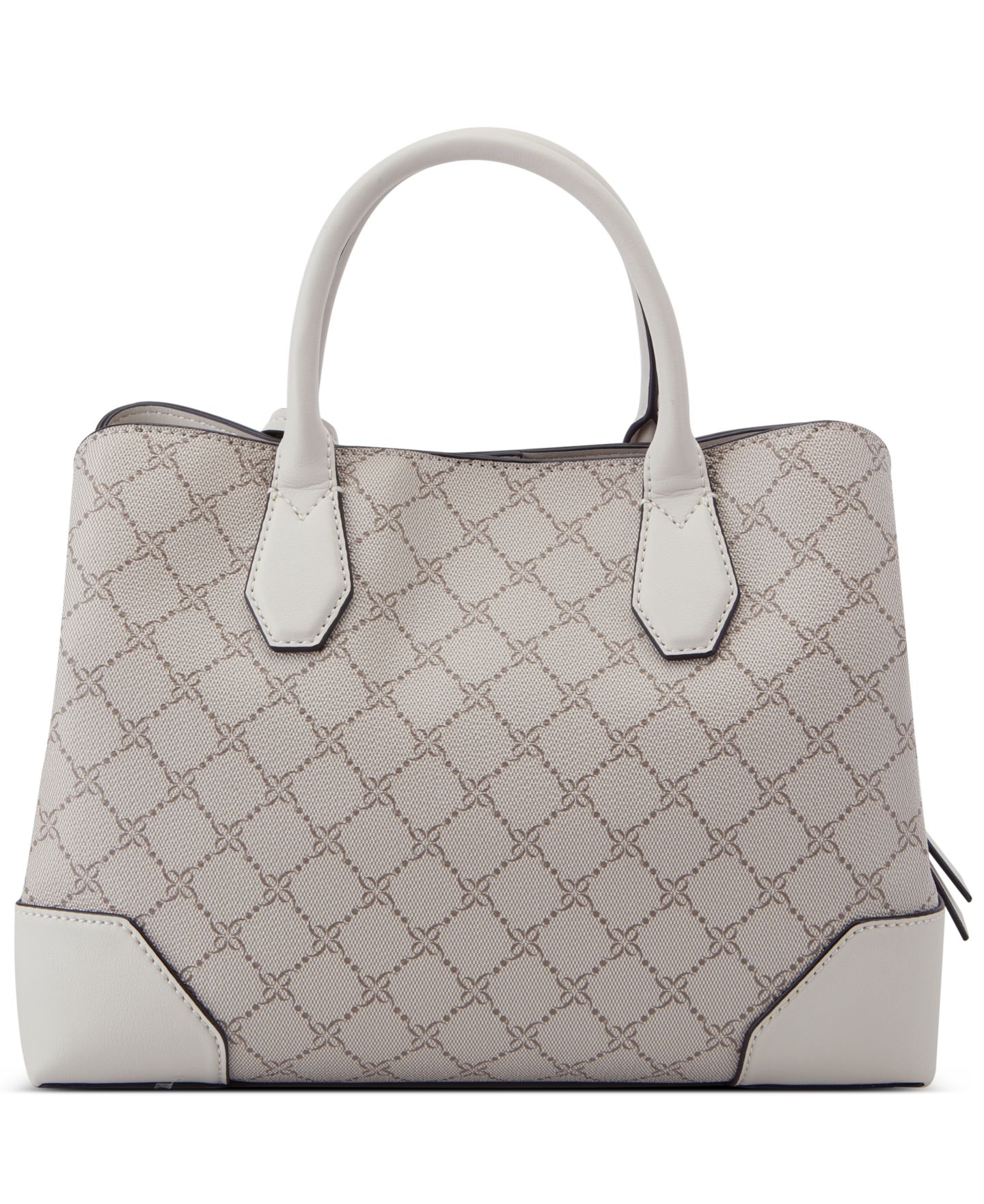 Женская сумка Nine West Brooklyn Small Satchel, цвет: Mushroom Logo, Milk — фото 2