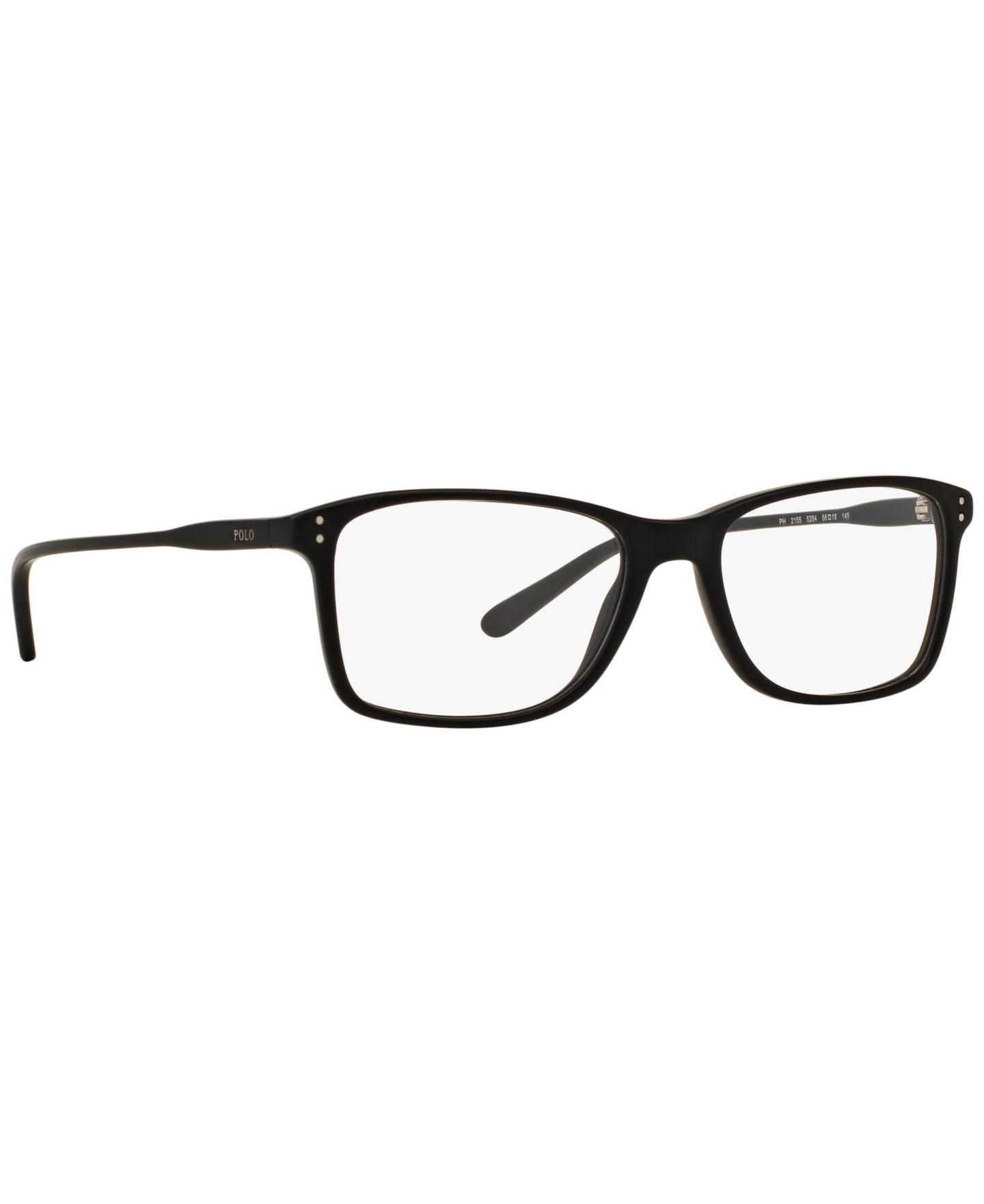 Мужские очки Polo Ralph Lauren Man Rectangle Plastic PH2155 Eyeglasses, цвет: Матовый чёрный — фото 2