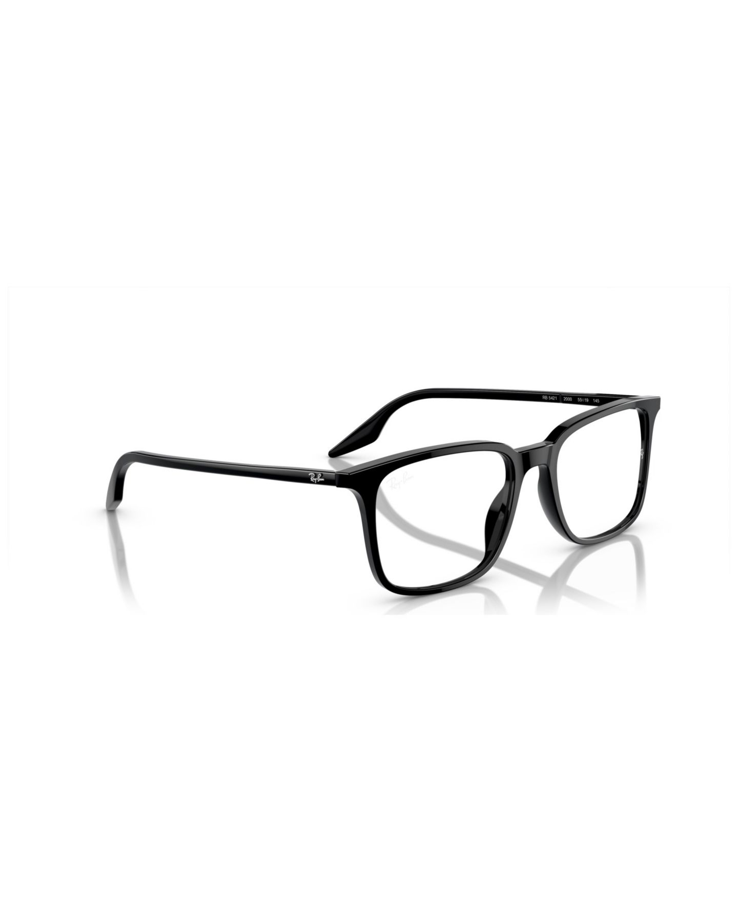 Очки Ray-Ban Unisex Rectangle Plastic RB5421 Optics Eyeglasses, цвет: Чёрный — фото 2