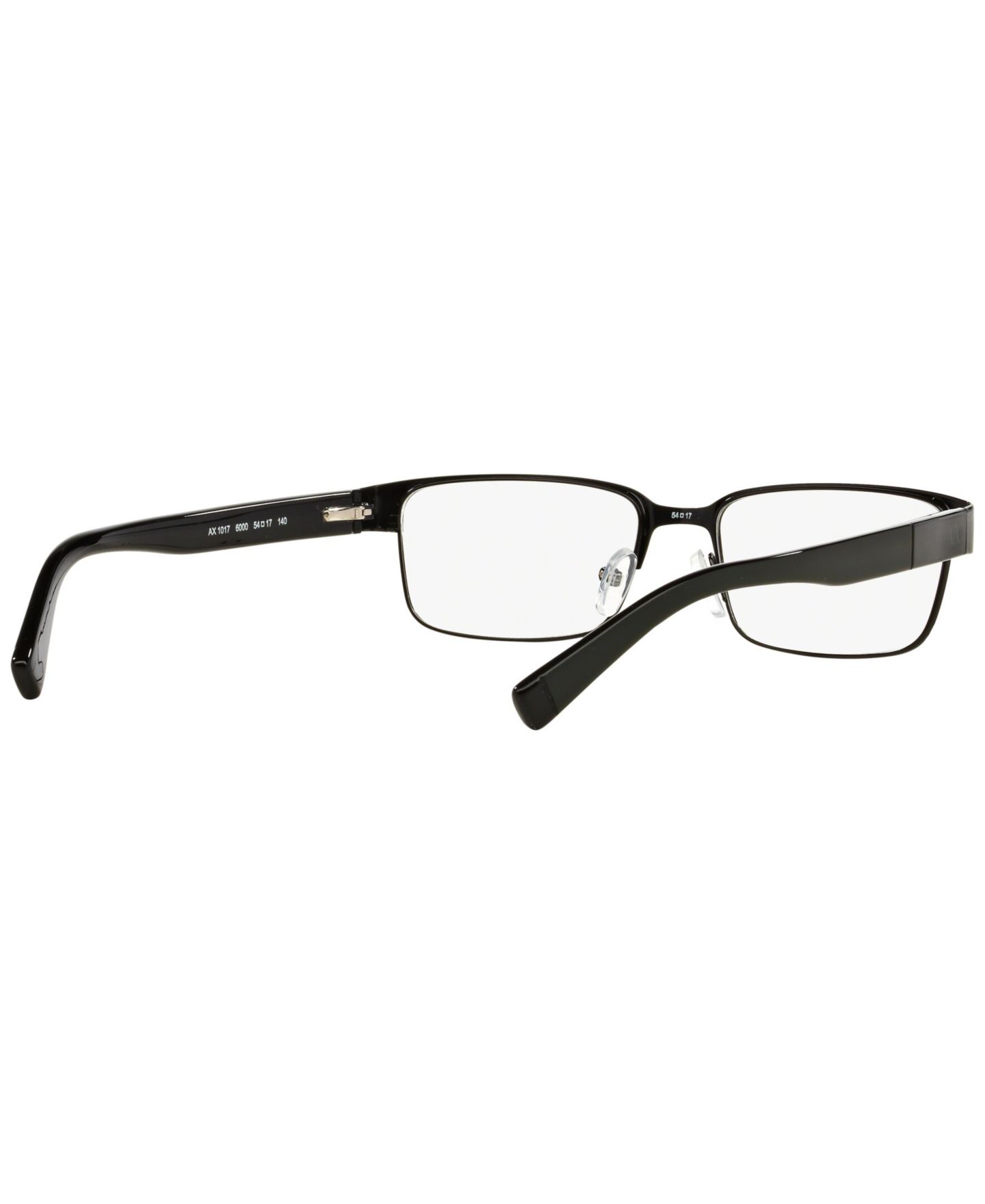 Мужские очки A|X Armani Exchange Man Rectangle Metal AX1017 Eyeglasses, цвет: Блестящий чёрный — фото 3
