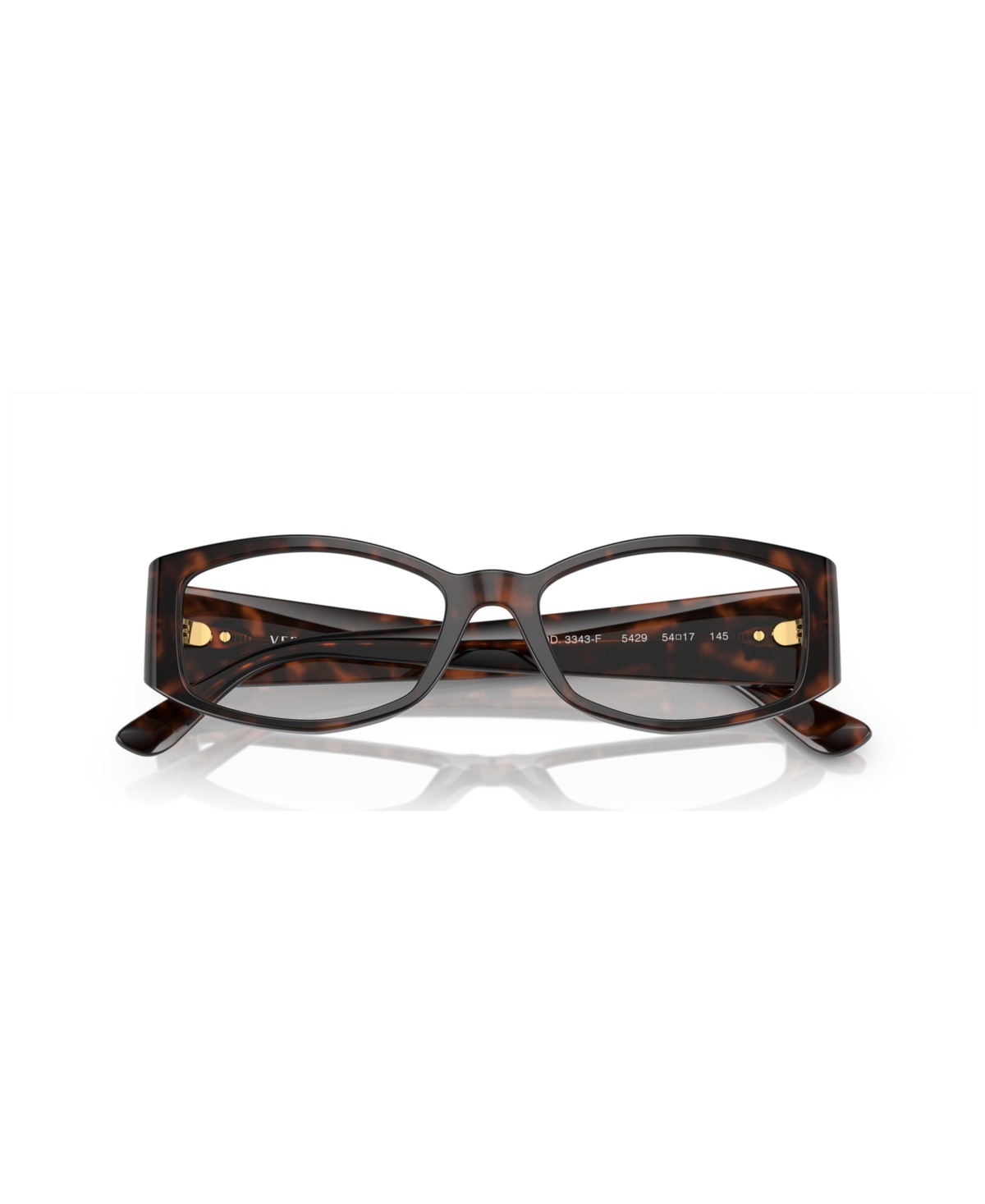 Versace Demo Irregular Ladies Eyeglasses Ve3343 5429 52 In Black