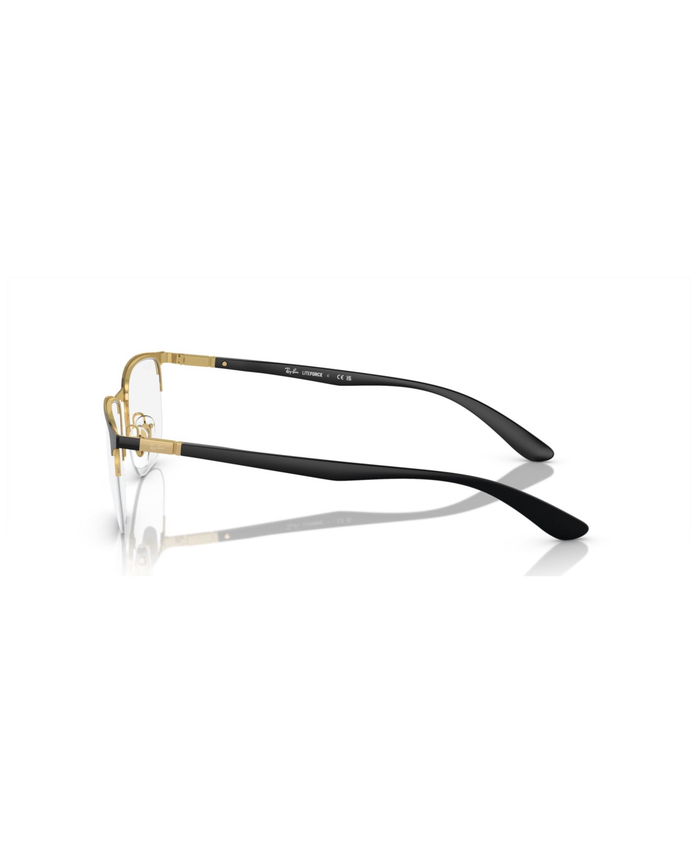 Очки Ray-Ban Unisex Irregular Metal RB6513 Optics Eyeglasses, цвет: Чёрный золотой — фото 5