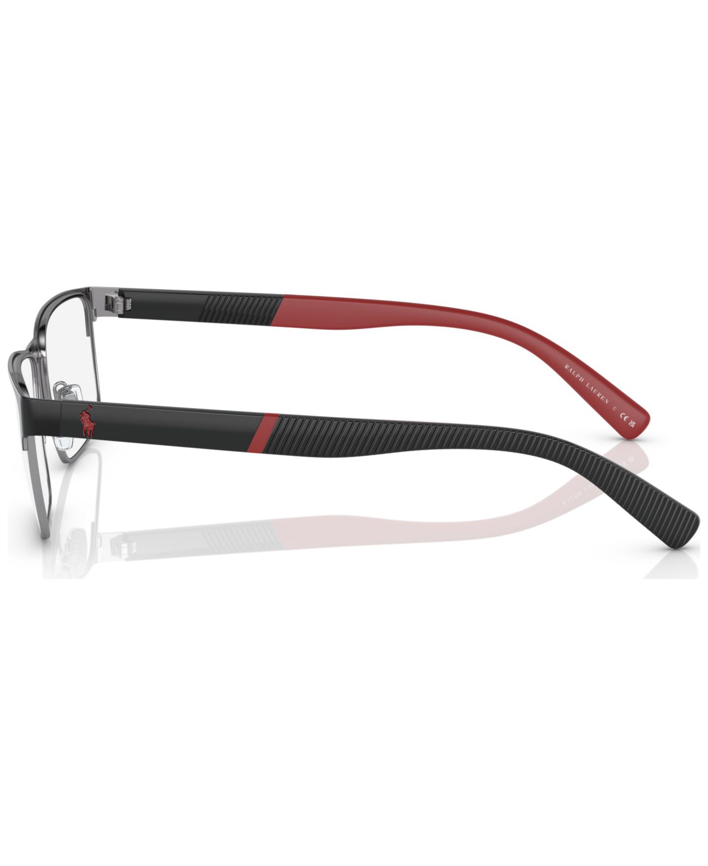 Мужские очки Polo Ralph Lauren Man Rectangle Metal PH1215 Eyeglasses, цвет: Чёрный / Графитовый — фото 4