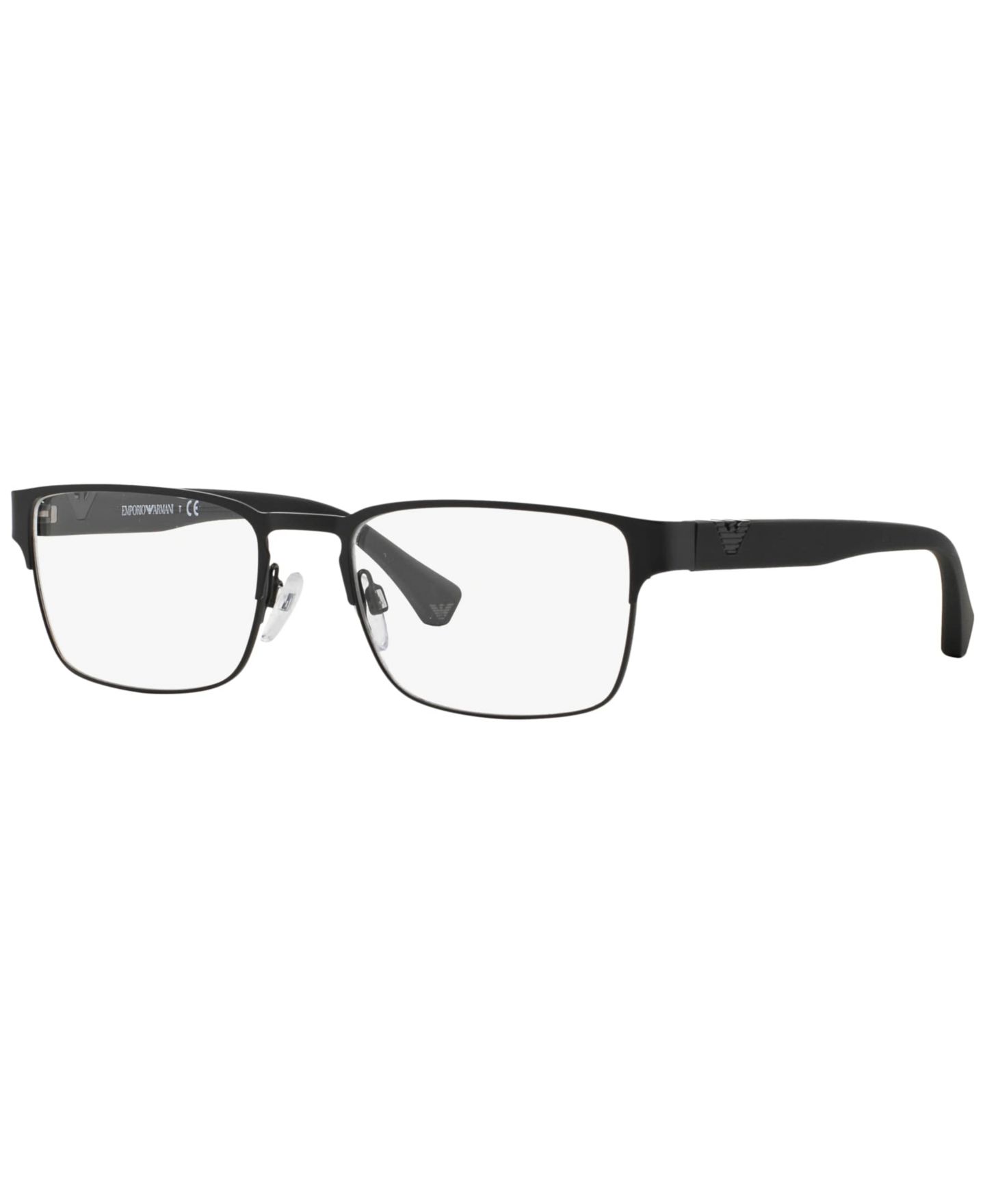 Мужские очки Emporio Armani Man Square Metal EA1027 Eyeglasses, цвет: Матовый чёрный — фото 1