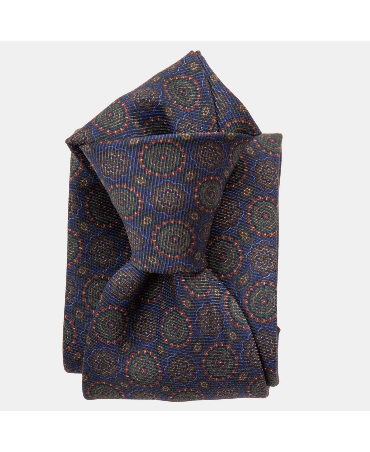 Moretti - Printed Silk Tie for Men - Brown burgundy