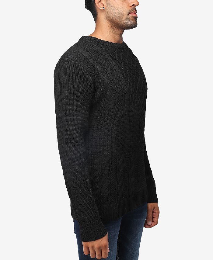 X-Ray Men's Crewneck Mixed Texture Sweater - Macy's